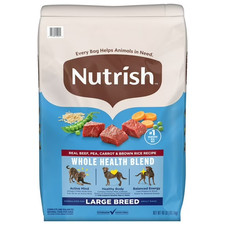 Nutrish Real Beef, Pea & Brown Rice Recipe Whole Health Blend Dry Dog Food 40 lb 1.27 per pound