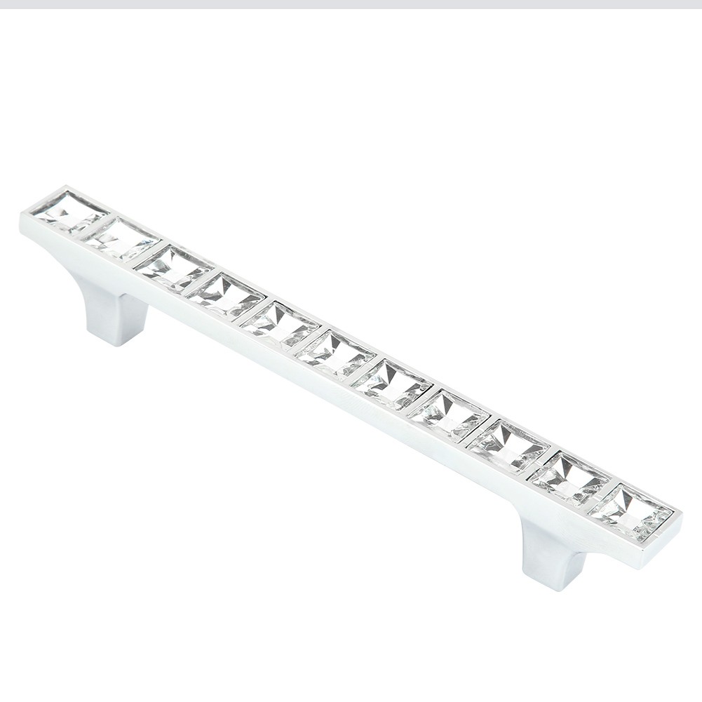 ༝6715 Crystal Cabinet Wardrobe Zinc Alloy Door Handle Knob Pulls (96mm /☜