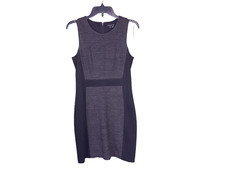 Theory Dress Womens 6 Black & Gray Stretch Ponte Knit Office Career Taline Mini