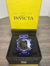 Invicta Chrono W13771B Mens Blue Water-Resistant Quartz Round Wristwatch