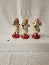 3 Engel mit Instrumenen, Ersatzteil,  Pyramide, Leuchter, Holz, Erzgebirge, DDR 