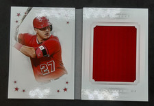 MIKE TROUT 2016 NATIONAL TREASURES GAME-USED JERSEY BOOKLETT #2/10 ANGELS QQ