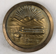 1870s - Ohio State Seal Officer Uniform Button - M2E
