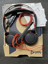 Plantronics Poly Blackwire C5220 Black/Red On the Ear Headset USB Good