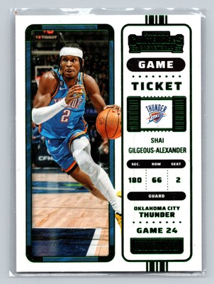 Shai Gilgeous-Alexander 2022-23 Panini Contenders Ticket Green #18 OKC Thunder