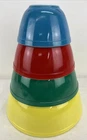Vintage Pyrex Primary Color Set of 4 Nesting Mixing Bowls 401 402 403 404 Ex Con