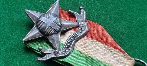 RE UMBERTO I° RISORGIMENTO 1849/59 MEDAGLIA ARGENTO 17° RGT. FANTERIA + STELLONE - Picture 17 of 22