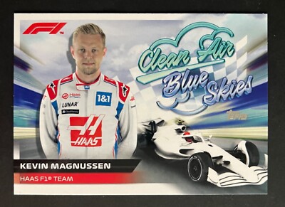 Kevin Magnussen 2022 Topps Formula One F1 CLEAN AIR BLUE SKIES INSERT HAAS