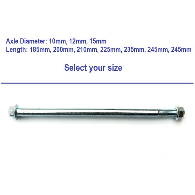 Axle Swing Arm Bolt 10mm 12mm 15mm 190mm 200mm 210mm 235mm Pit Dirt Bike Apollo Axle Swing Arm Bolt 10mm 12mm 15mm 190mm 200mm 210mm 235mm Pit Dirt Bike Apollo