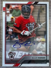 2023 PREMIER LACROSSE LEAGUE PLL SNAPSHOT BLAZE RIORDEN SP AUTO PARALLEL #25