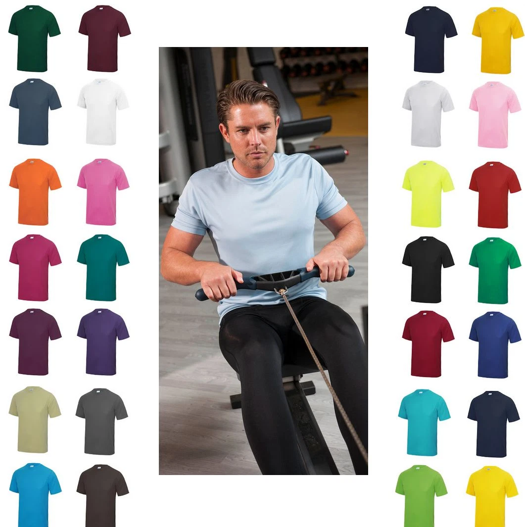 Poliestere Traspirante Antisudore T Shirt Uomo Tinta Unita