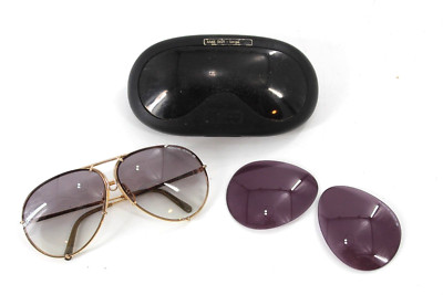 Porsche Design Carrera Aviator 5621 Sunglasses + Case with Extra lenses 1980s Porsche by Carrera 5621 Aviator Sunglasses with Case  main image 4