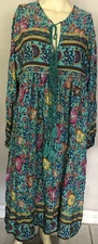 R. Vivimos Bohemian Floral Maxi Dress Size XL