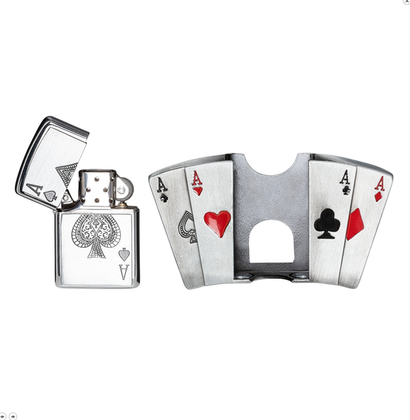 GüRtelschnalle Buckle Mit Benzinfeuerzeug FüR GüRtel Bis 4Cm Poker Pik Feuerzeug-image