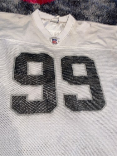 Vtg 2004 Oakland Raiders Warren Sapp On Field Reebok NFL team Jersey 2xl - Picture 8 of 13