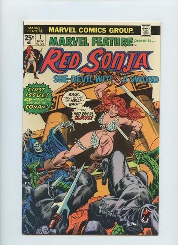 MARVEL FEATURE #1 - NM+ 9.6, #3 & #6- VF/NM 9.0, RED SONJA #2 VF+ 8.5 - NON CGC