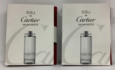 Eau De Cartier By Cartier LOT OF 2 Eau De Toilette Sample As Pictured