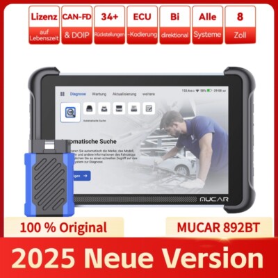 MUCAR 892BT KFZ Diagnosegerät Auto Scanner 34 RESET Kostenlose Updates MUCAR AI