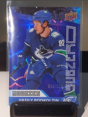 2021-22 UD Ice Sub Zero Rookies #SZ-50 Vasily Podkolzin #/999 Canucks    