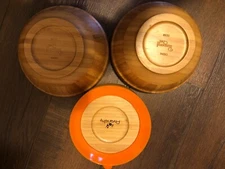 2 Pampered Chef + 1 Avanchy Wooden Bamboo Bowls