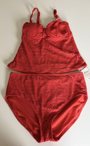 Traje de baño Catalina Separates DESAJUSTADO para mujer parte inferior MEDIANA XLG ganchillo NUEVO - Imagen 2 de 9