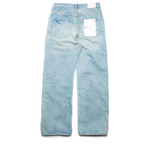 $345- PURPLE BRAND P066 TEARAWAY SIDESNAP Light Indigo BAGGY WIDE LEG JEANS - 30 - Picture 2 of 4