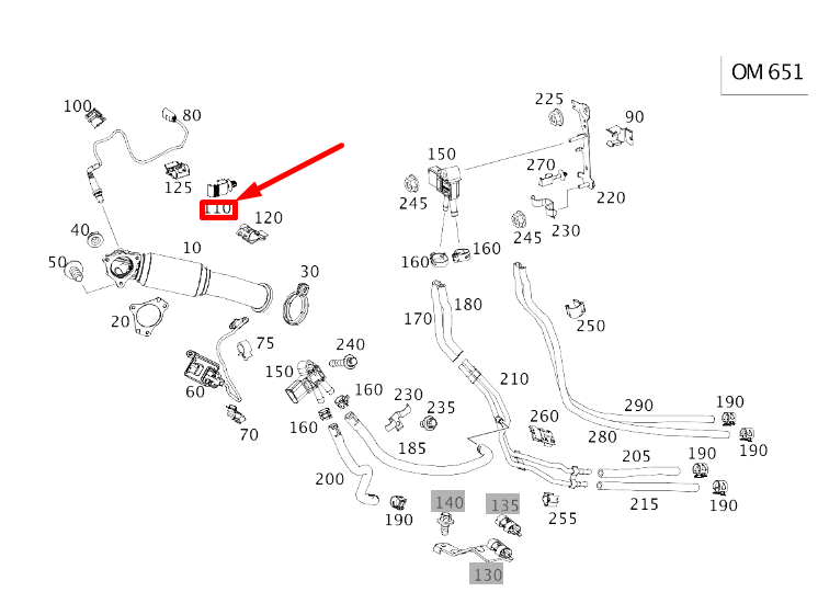MB CLA C117 Auspuffanlage Halter Kabel Befestigungsschelle A0019951544