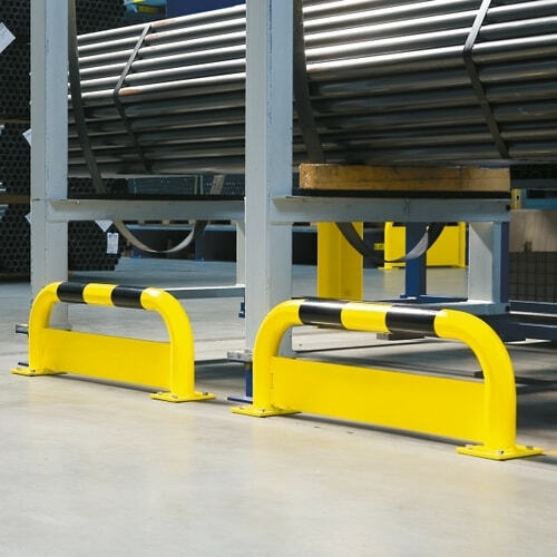Rammschutz-Bügel mit Unterfahrschutz, Anfahrschutz, Gütestahl, 1 m, Höhe wählbar - Bild 3 von 5