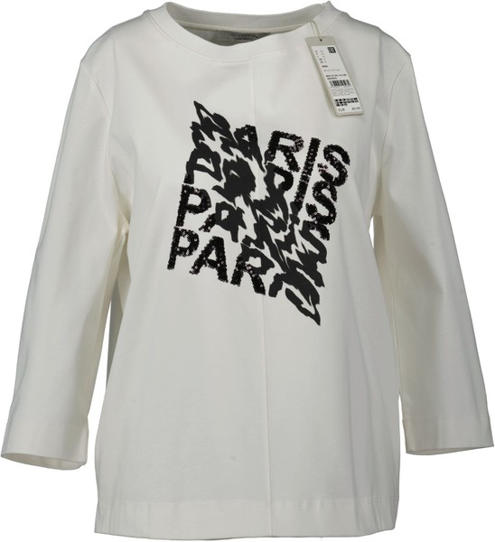 Neu! Comma Damen Sweatshirt Mit Print Offwhite Gr. 34-image