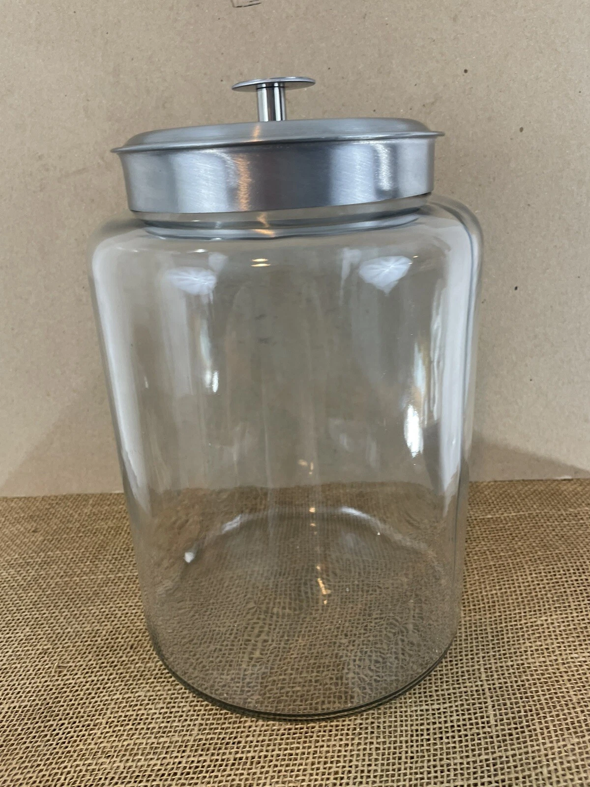 Montana 2.5 Gallon Glass Kitchen Storage Jar With Stainless Steel Lid