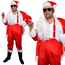 ADULT STANDARD NAUGHTY SANTA COSTUME BAD SLEAZY MEN FATHER CHRISTMAS FANCY DRESS