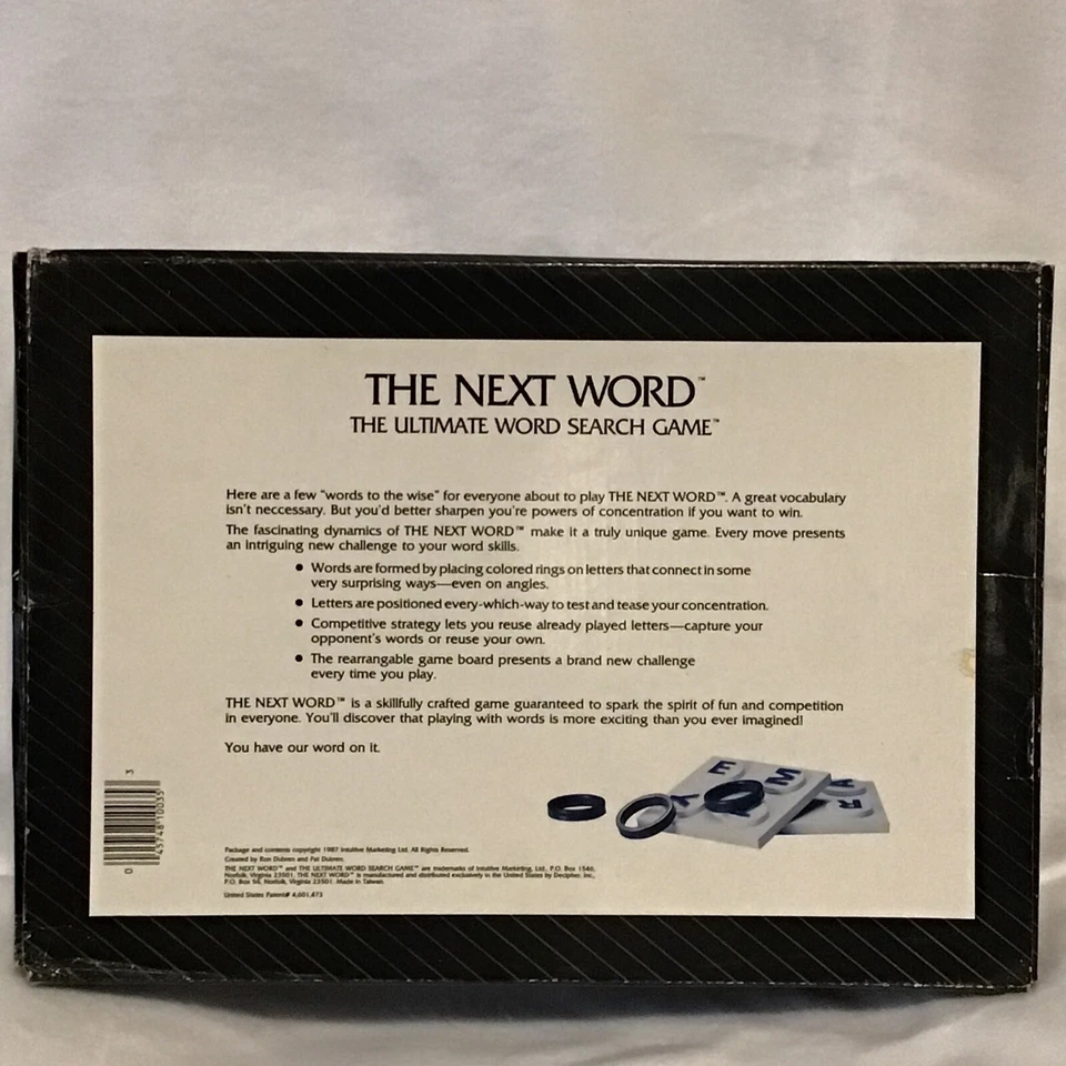 ¡Nuevo! THE NEXT WORD Ultimate Word Search Game 1987 Intuitive Marketing, LTD Foto 2 de 4