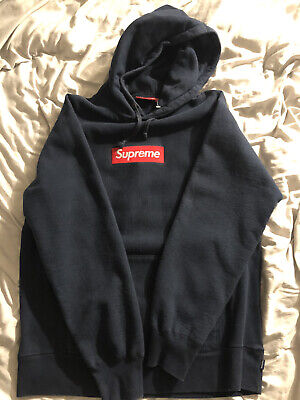 supreme 12AW Box Logo Pullover NAVY M