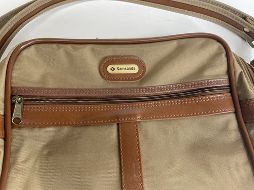 Vintage Samsonite Special Edition Carry On Messenger Shoulder Bag Tote Brown - Picture 2 of 6