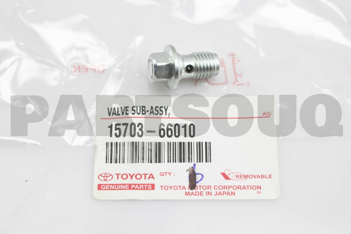 1570366010 Genuine Toyota VALVE SUB-ASSY, OIL CHECK 15703