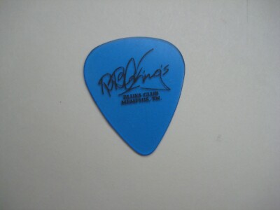 B.B. BB King King's Blue See Thru Blues Club Logo Memphis Tn. Guitar Pick Rare