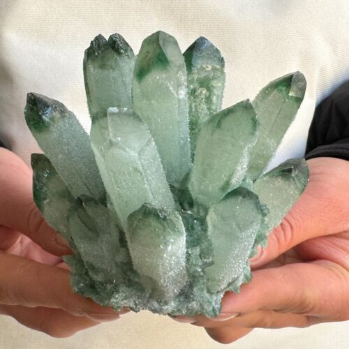 567G New Find Green Phantom Quartz Crystal Cluster Mineral Specimen Healing - Picture 1 of 20