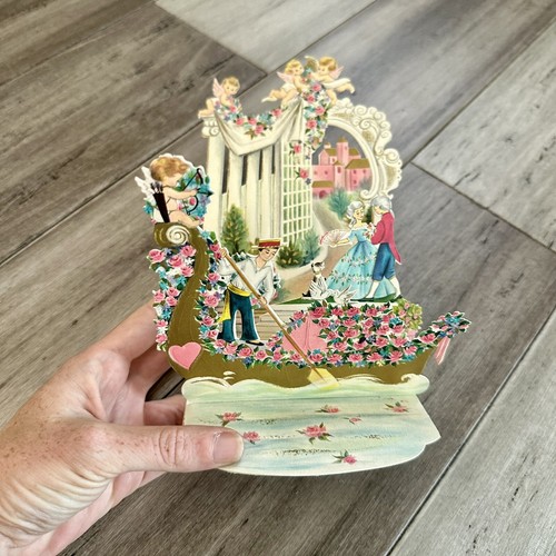 Lot Of 6 Antique Hallmark Germany Pop Up Pull Down Valentine Card 20's - 40’s - Picture 7 of 17