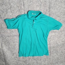 American Eagle VTG Young Men Polo Shirt S Blue Short Sleeve USA Made Pullover