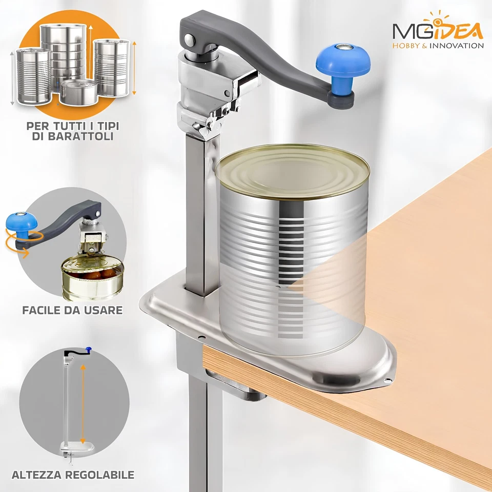 APRISCATOLE PROFESSIONALE APRI BARATTOLO  ACCIAIO REGOLABILE RICONDIZIONATO - Immagine 3 di 4