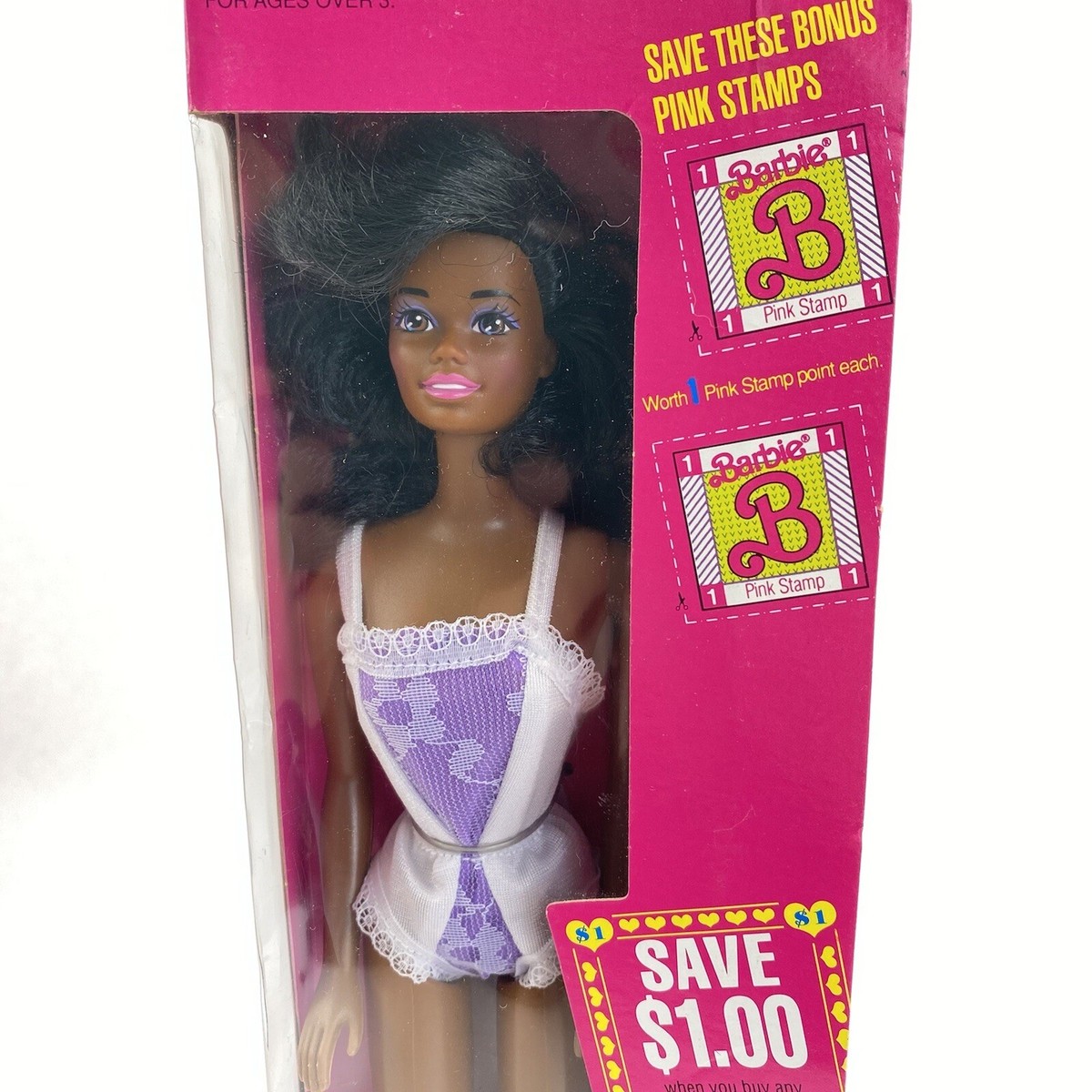 NEW NRFB Fashion Play Barbie #5953 African American Purple