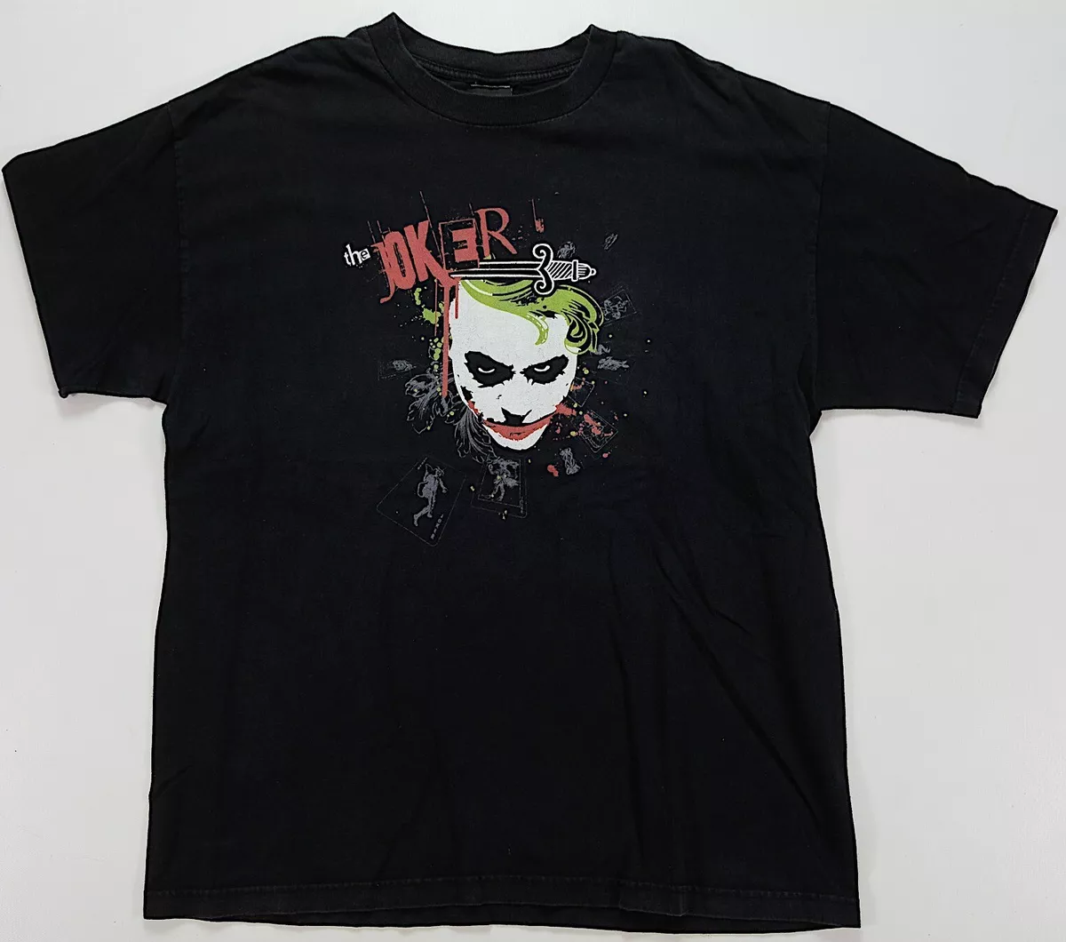 Rare VTG ALSTYLE The Dark Night Joker T Shirt 2000s Heath Ledger Film Promo XL