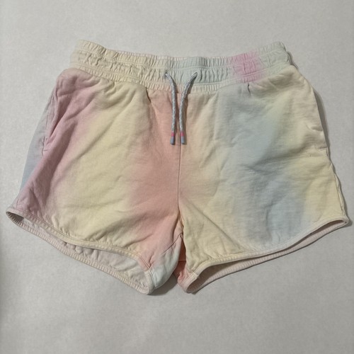 Athleta Girls Light Pastel Tie Dye Colored Shorts Size L/12 Pockets Drawstring