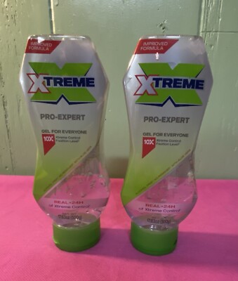 2 New Xtreme Control Pro-Expert Hair Styling Gel Squeeze Bottle - 17.64 oz