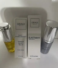 Obagi X 2  Elastiderm  Face Serum + Daily Hydro-Drops Facial 5ml / 0.17oz NEW