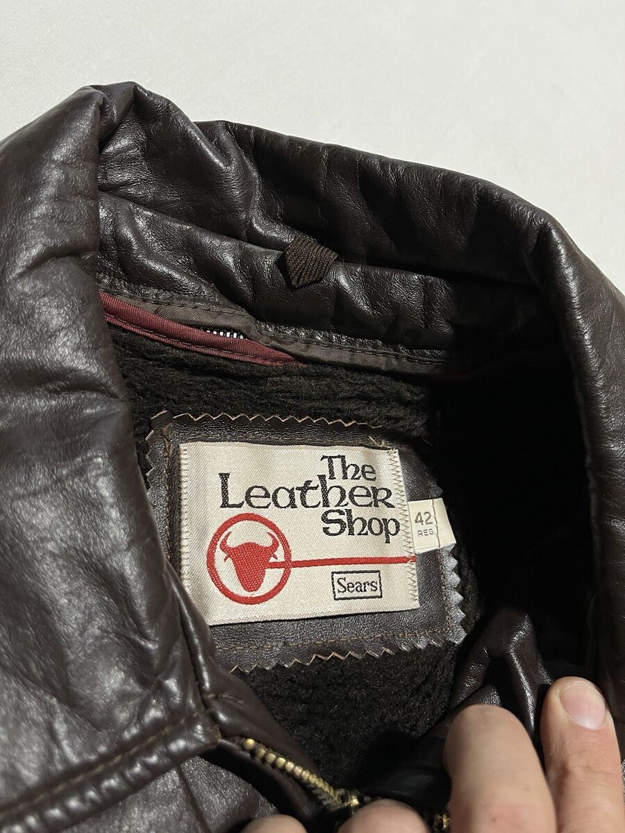 VIntage The Leather Shop Sears Leather Jacket Size 42 W VIntage The Leather Shop Sears Leather Jacket Size 42 W