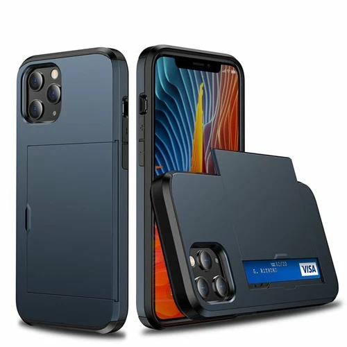 For iPhone 16 15 14 13 12 11 Pro Max XR Shockproof Case Cover Wallet Card Holder - Picture 1 of 23
