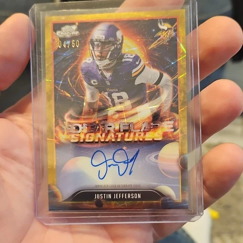2025 Topps Chrome Justin Jefferson Chrome Autographs (RAW)