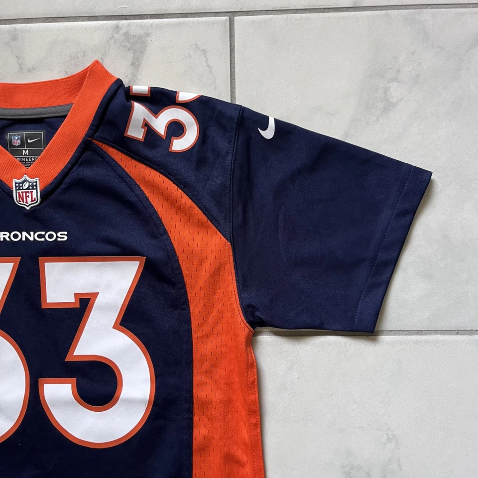 Футболка Nike Denver Broncos молодежная для мальчиков средний размер NFL футбол Williams 33 полиэстер - Изображение 4 из 4