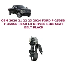 2020 21 22 23 2024 Ford F-250 F-350SD rear left side seat belt BLACK